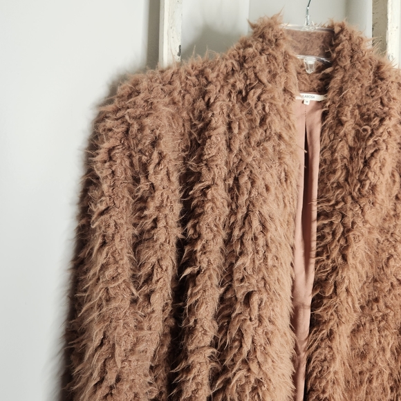 Tularosa Coat womens size medium faux fur open front teddy coat - Picture 5 of 8